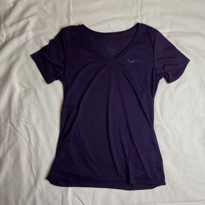 Nike V-Neck Dri-Fit Dark Purple